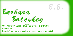 barbara bolcskey business card